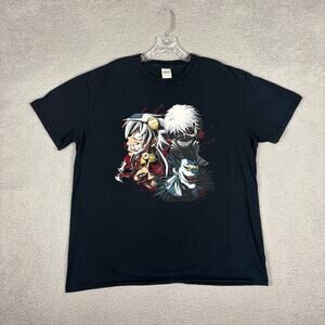 Death Note Tokyo Ghoul Soul Eater T-shirt Men’s XL Black Anime Collab Rare